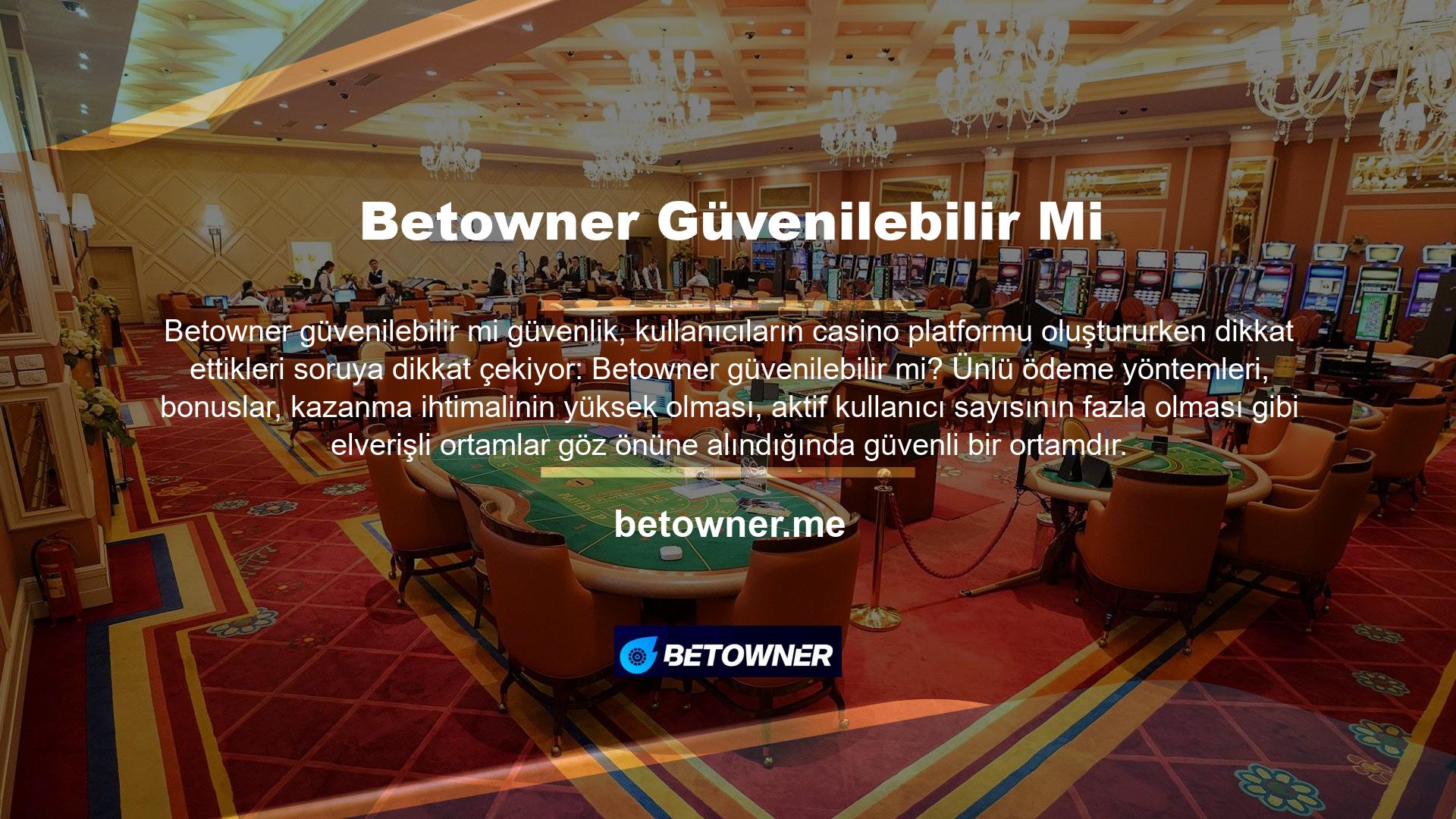 Betowner, sunulan tüm casino ve bahis türleri için geçerli alternatiflerle bonuslar sunmaktadır